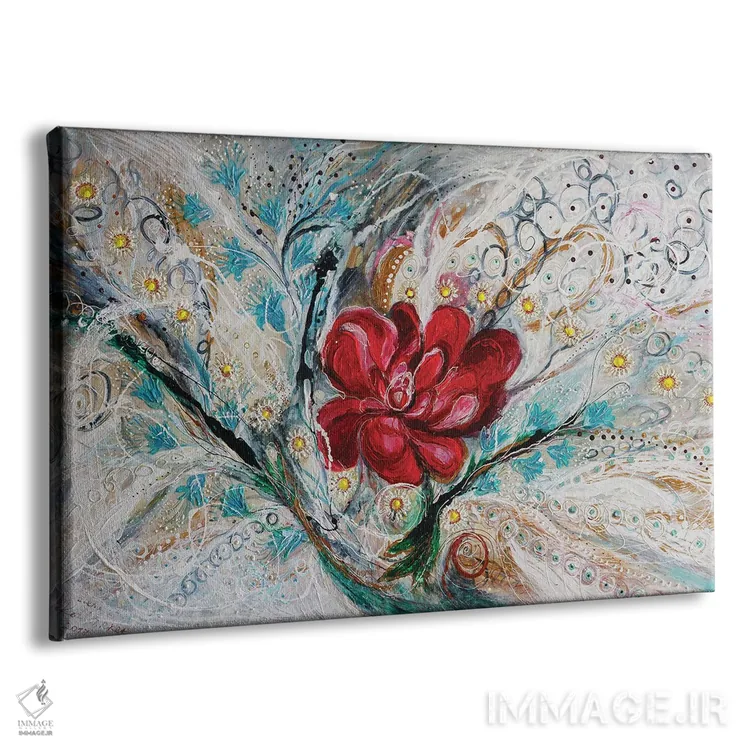 تابلو پاشیدن زندگی XXVIII: قدرت گل صدتومانی اثر النا کوتلیارکر - نمای پرسپکتیو محصول