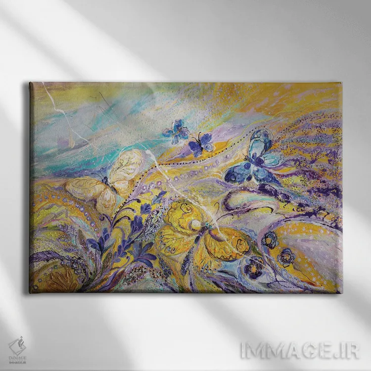 تابلو مزارع اسطوخودوس تا ابد اثر النا کوتلیارکر - نمای روبهرو روی دیوار