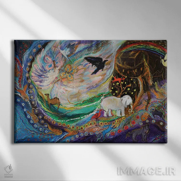تابلو مجموعه پاتریارکها: کشتی نوح اثر النا کوتلیارکر - نمای روبهرو روی دیوار