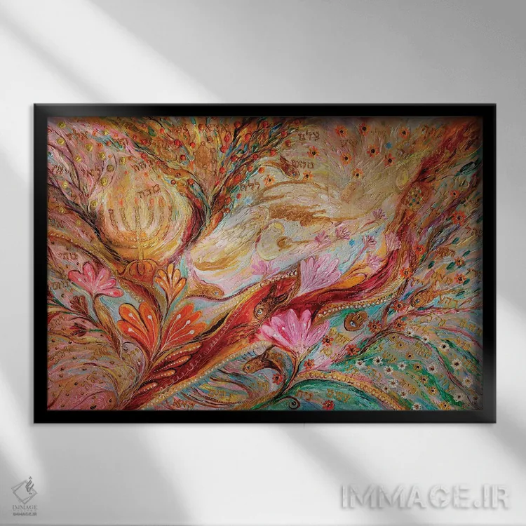 تابلو هفتاد و دو نام III اثر النا کوتلیارکر - نمای قابدار مشکی