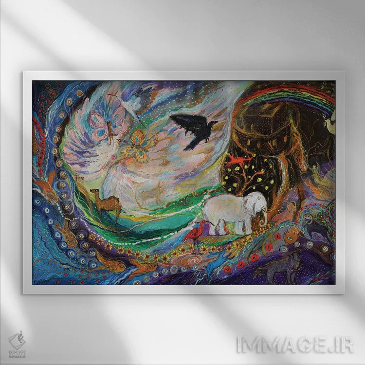 تابلو مجموعه پاتریارکها: کشتی نوح اثر النا کوتلیارکر - نمای قابدار سفید