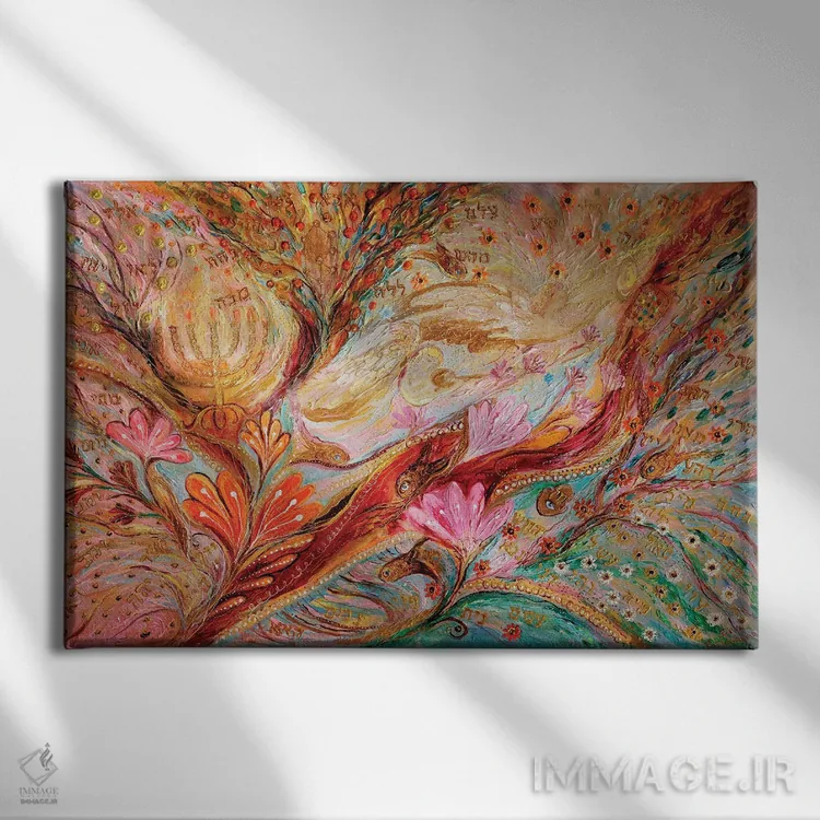 تابلو هفتاد و دو نام III اثر النا کوتلیارکر - نمای روبهرو روی دیوار