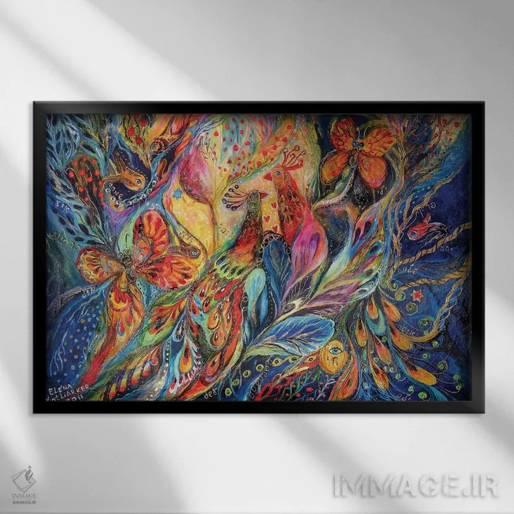 تابلو درخشش شب اثر النا کوتلیارکر - نمای قابدار مشکی