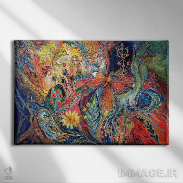 تابلو آدم و حوا اثر النا کوتلیارکر - نمای روبهرو روی دیوار