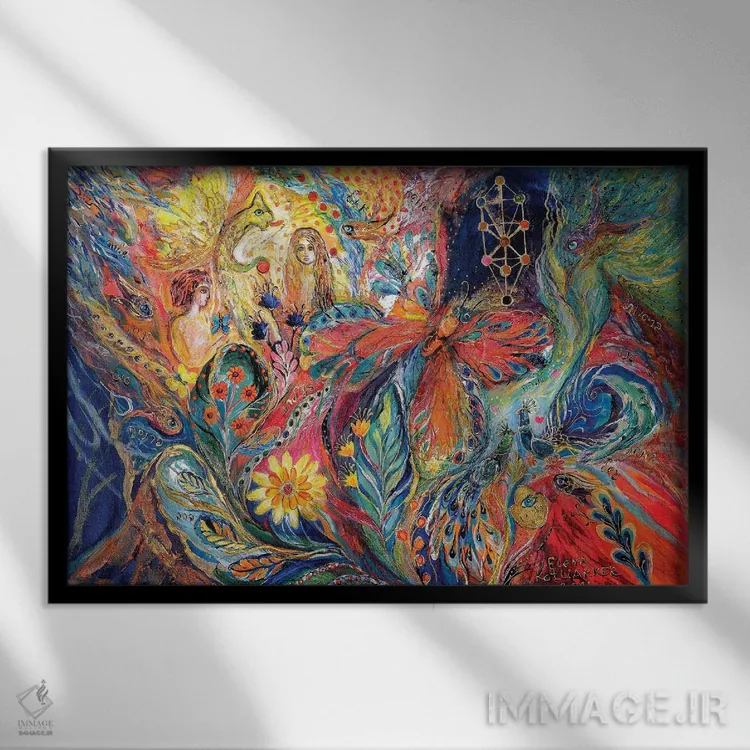 تابلو آدم و حوا اثر النا کوتلیارکر - نمای قابدار مشکی