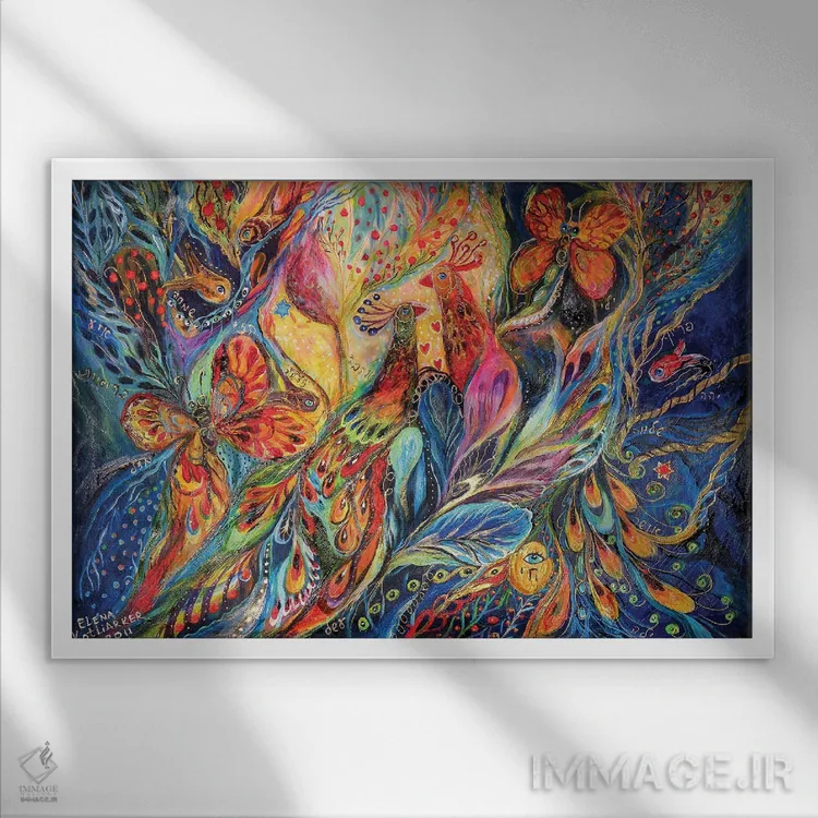 تابلو درخشش شب اثر النا کوتلیارکر - نمای قابدار سفید