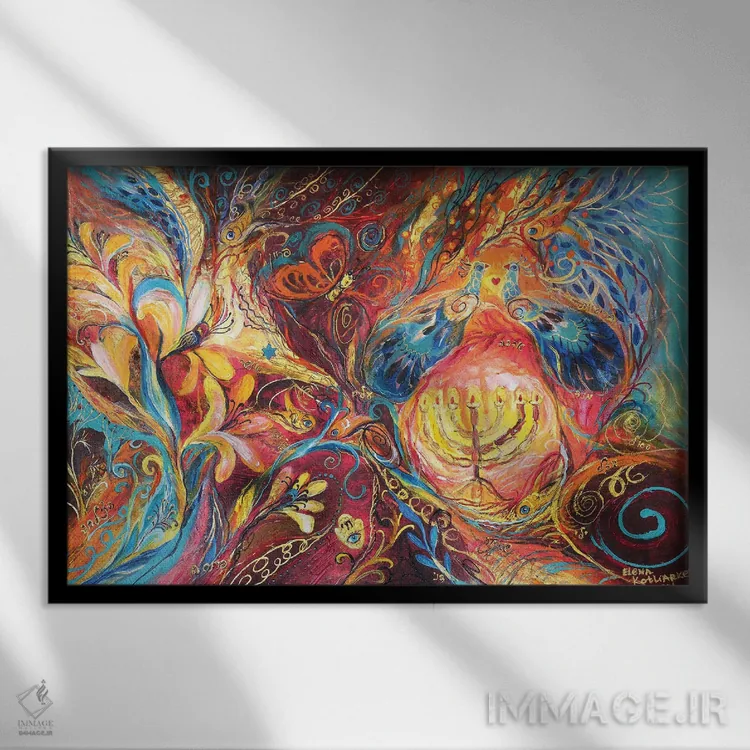 تابلو رویای حنوکا اثر النا کوتلیارکر - نمای قابدار مشکی