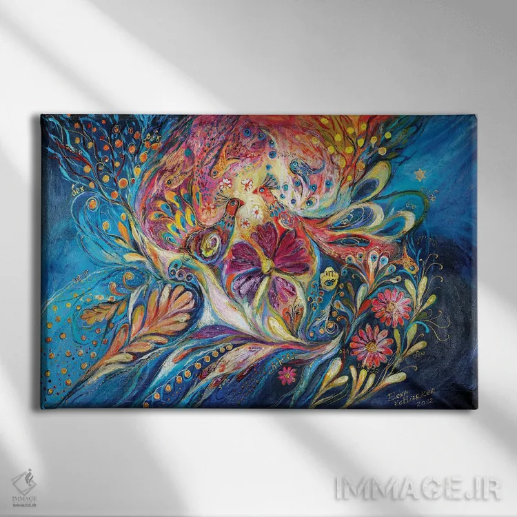 تابلو گلهای دریا II اثر النا کوتلیارکر - نمای روبهرو روی دیوار