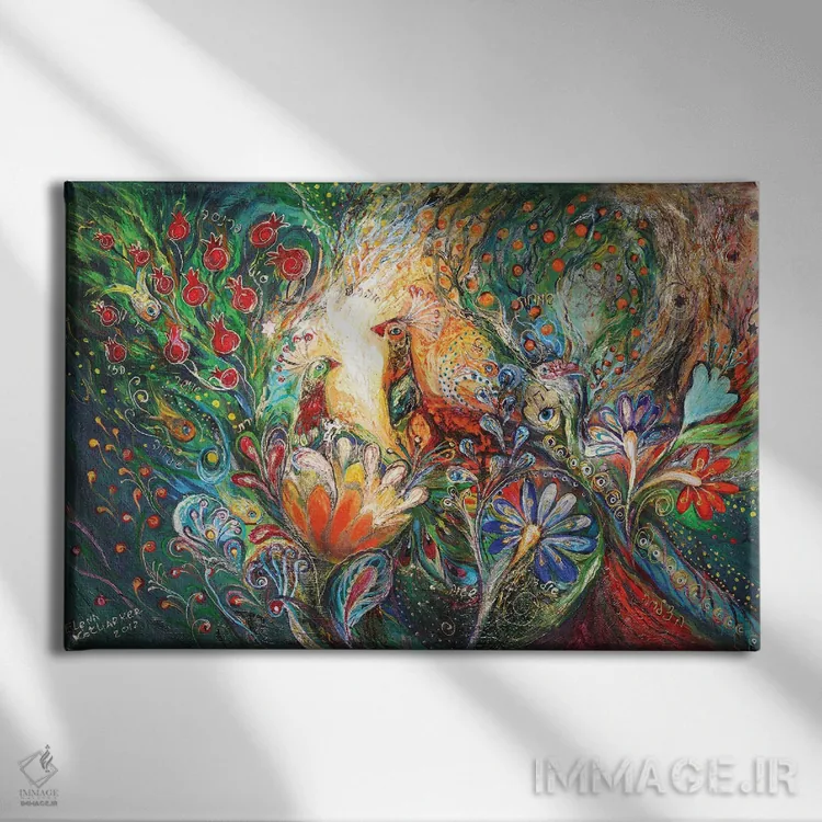 تابلو گلها و میوهها اثر النا کوتلیارکر - نمای روبهرو روی دیوار