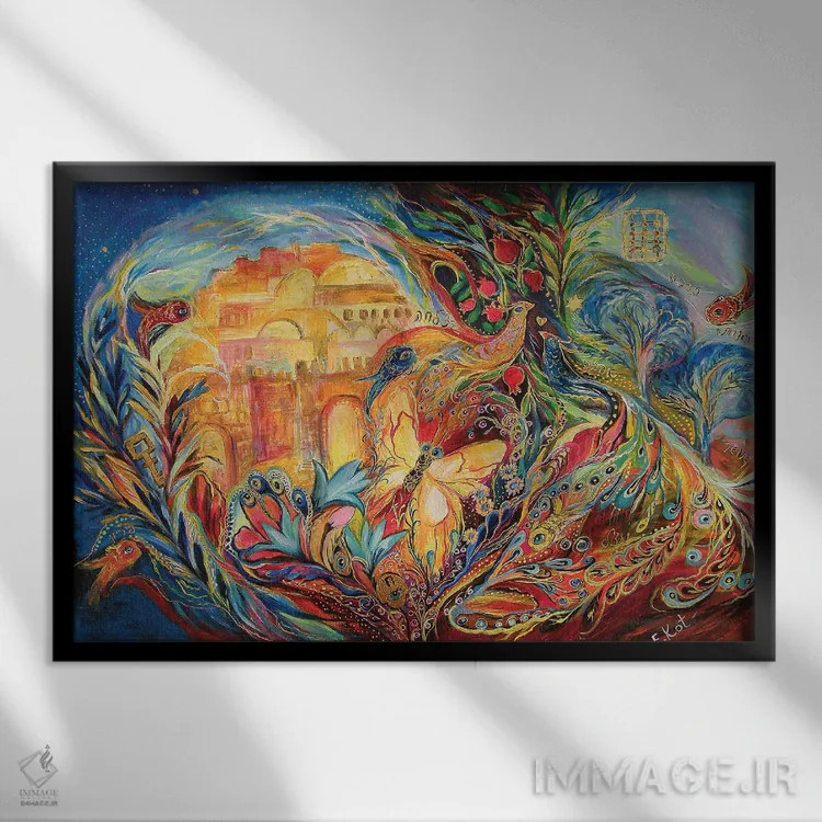 تابلو آسمان شهر ابدی اثر النا کوتلیارکر - نمای قابدار مشکی