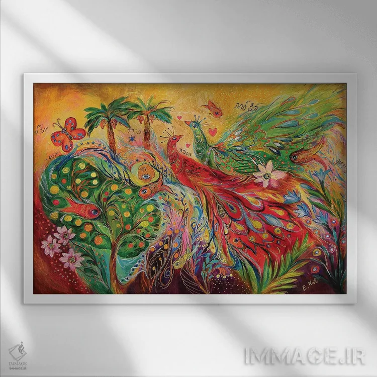 تابلو صبح یُتْوَتا (منطقهای در اسرائیل) اثر النا کوتلیارکر - نمای قابدار سفید