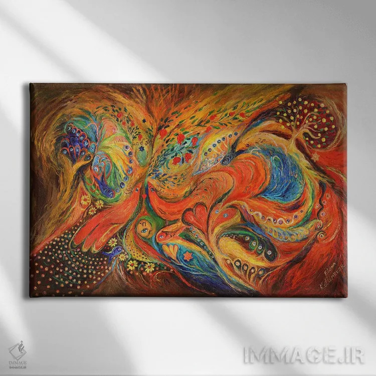 تابلو دلباختن اثر النا کوتلیارکر - نمای روبهرو روی دیوار