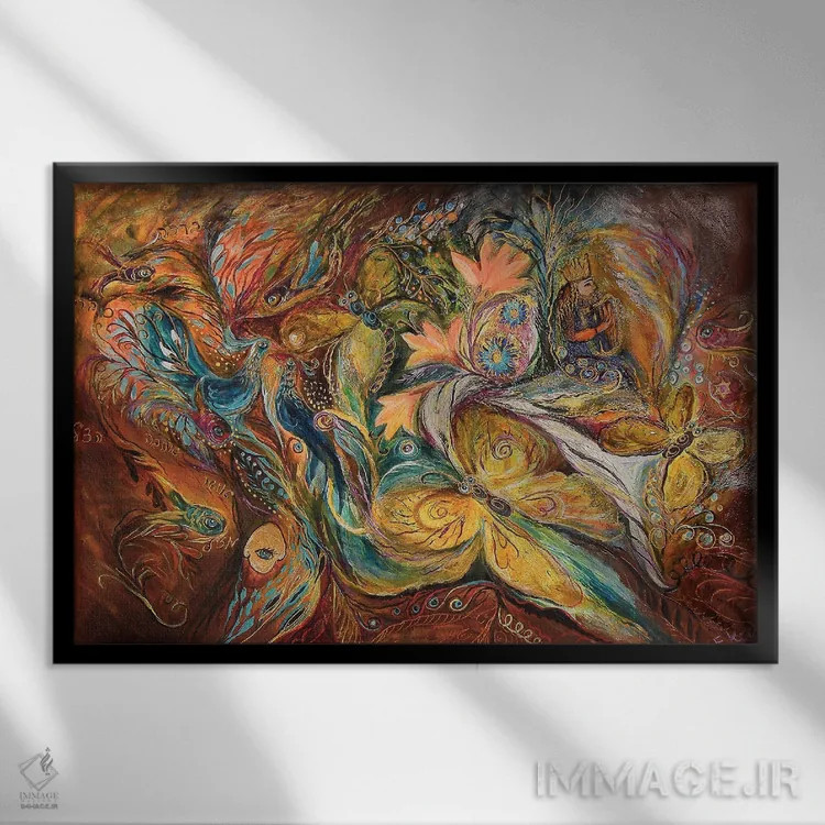 تابلو سرود شاه داوود اثر النا کوتلیارکر - نمای قابدار مشکی