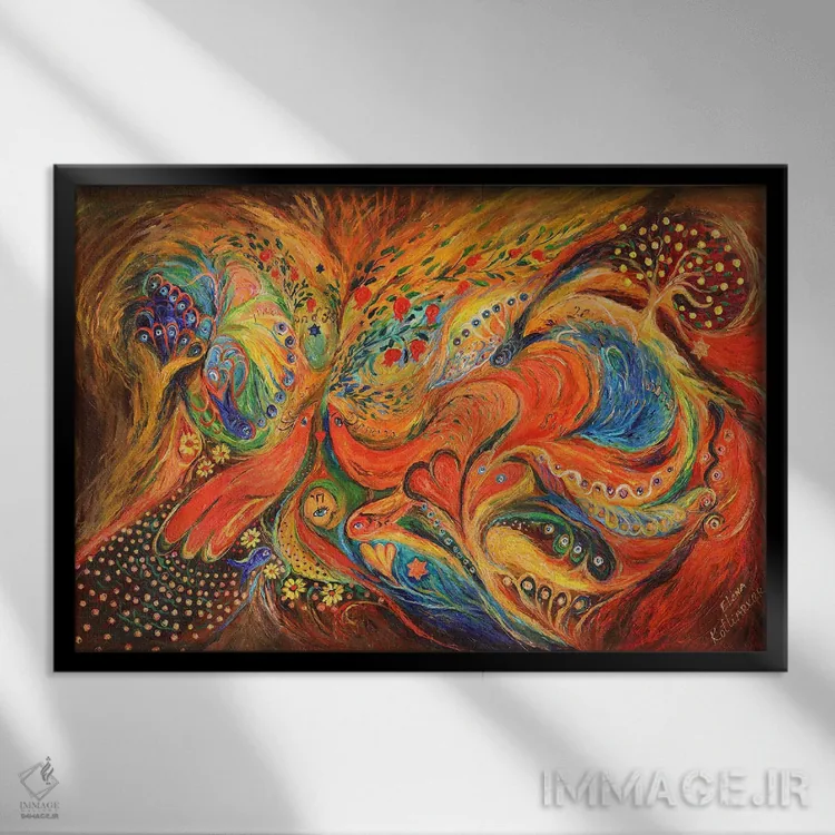 تابلو دلباختن اثر النا کوتلیارکر - نمای قابدار مشکی