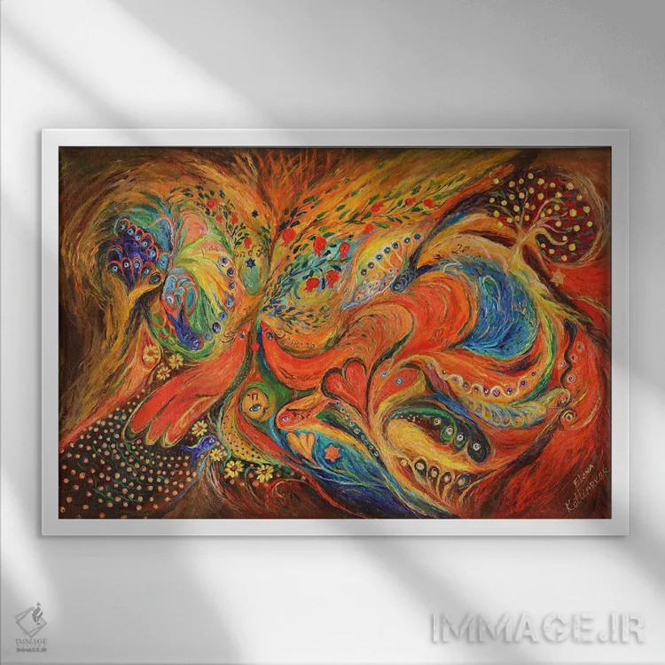 تابلو دلباختن اثر النا کوتلیارکر - نمای قابدار سفید