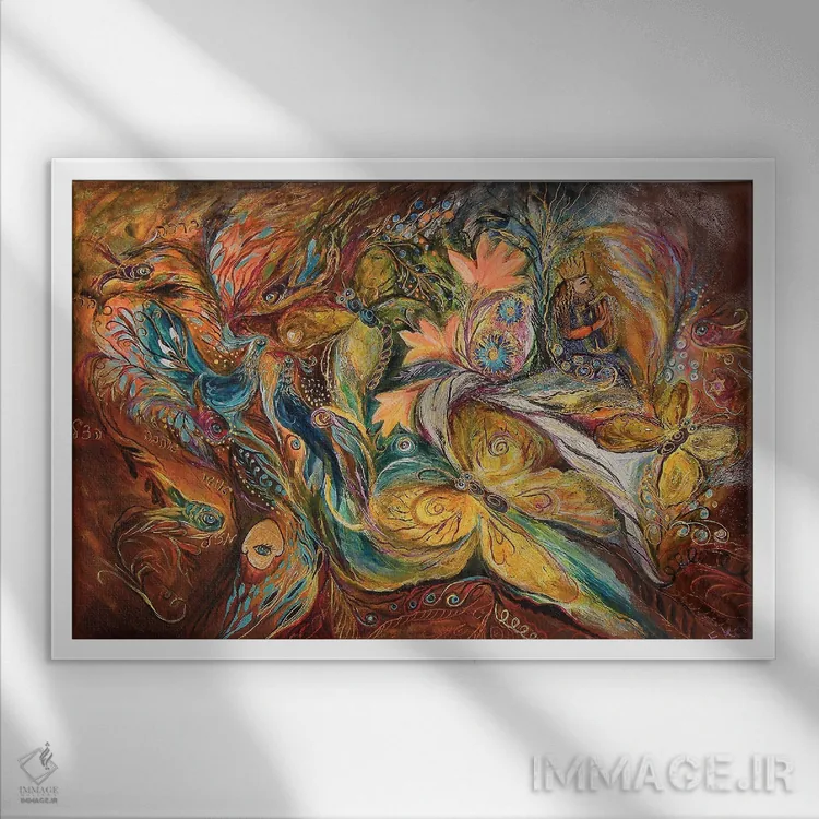 تابلو سرود شاه داوود اثر النا کوتلیارکر - نمای قابدار سفید