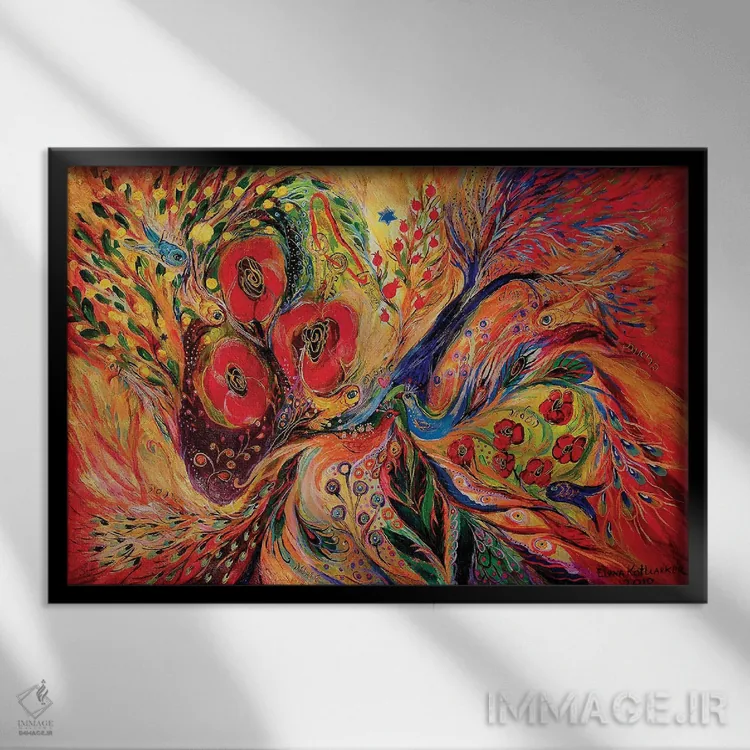 تابلو درخت زیتون اثر النا کوتلیارکر - نمای قابدار مشکی