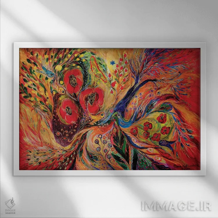 تابلو درخت زیتون اثر النا کوتلیارکر - نمای قابدار سفید