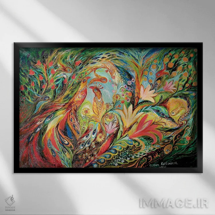 تابلو صبح بهاری اثر النا کوتلیارکر - نمای قابدار مشکی