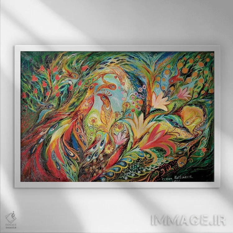 تابلو صبح بهاری اثر النا کوتلیارکر - نمای قابدار سفید