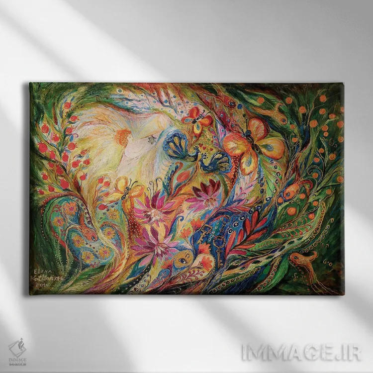 تابلو چیرگی سبز اثر النا کوتلیارکر - نمای روبهرو روی دیوار