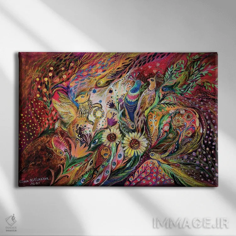 تابلو حرکات عاشقانه اثر النا کوتلیارکر - نمای روبهرو روی دیوار