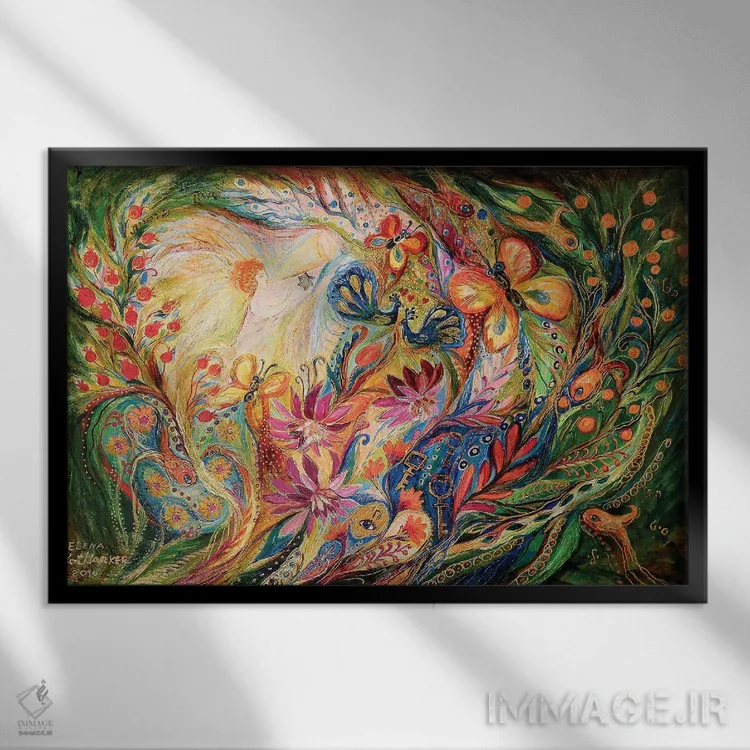 تابلو چیرگی سبز اثر النا کوتلیارکر - نمای قابدار مشکی