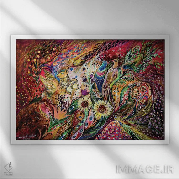 تابلو حرکات عاشقانه اثر النا کوتلیارکر - نمای قابدار سفید