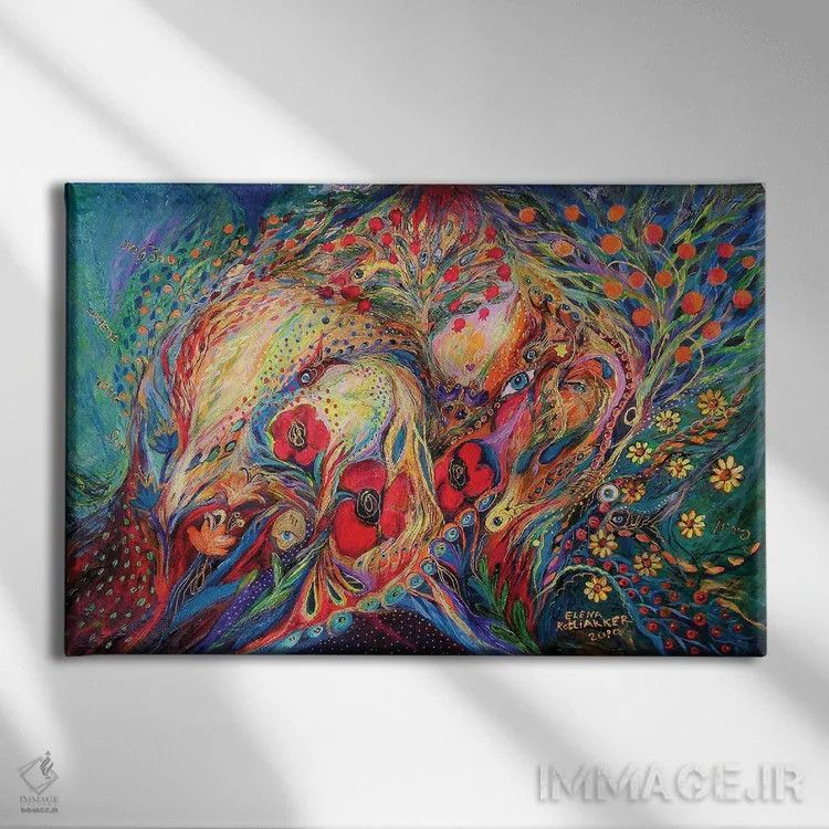 تابلو میوههای سرزمین مقدس اثر النا کوتلیارکر - نمای روبهرو روی دیوار