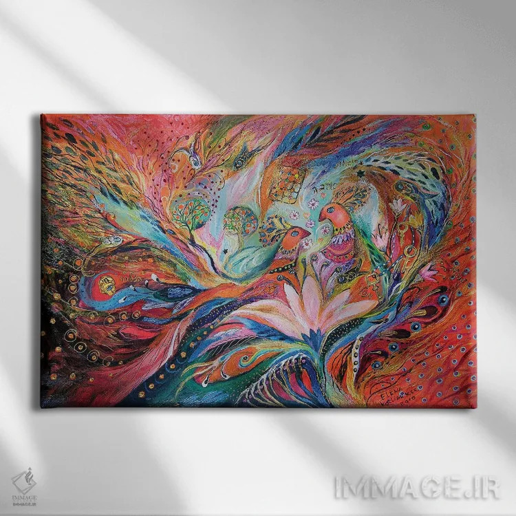 تابلو رزباد (قطبنمای باد) اثر النا کوتلیارکر - نمای روبهرو روی دیوار