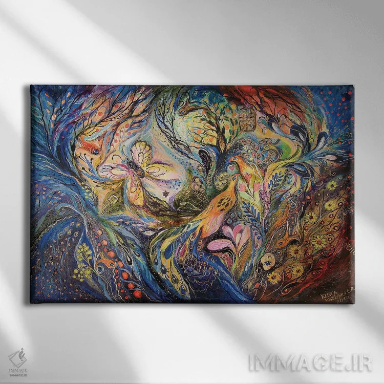 تابلو میوههای سرزمین مقدس: بخش دوم اثر النا کوتلیارکر - نمای روبهرو روی دیوار