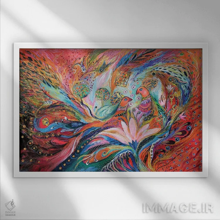 تابلو رزباد (قطبنمای باد) اثر النا کوتلیارکر - نمای قابدار سفید