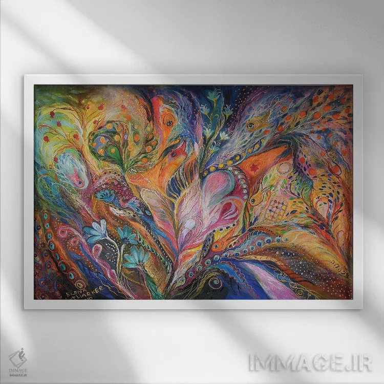 تابلو زنبق وحشی اثر النا کوتلیارکر - نمای قابدار سفید