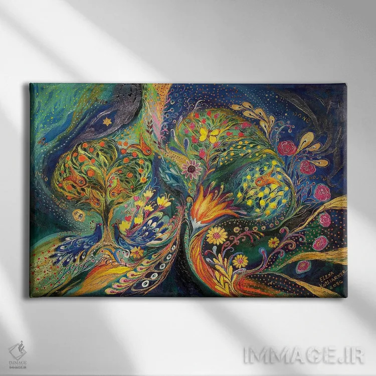 تابلو باغ دریایی اثر النا کوتلیارکر - نمای روبهرو روی دیوار