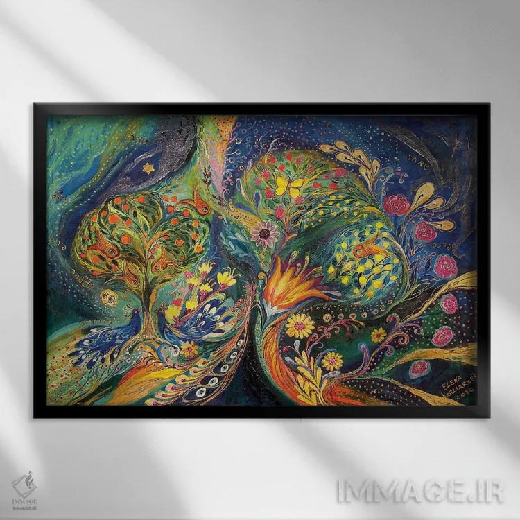 تابلو باغ دریایی اثر النا کوتلیارکر - نمای قابدار مشکی