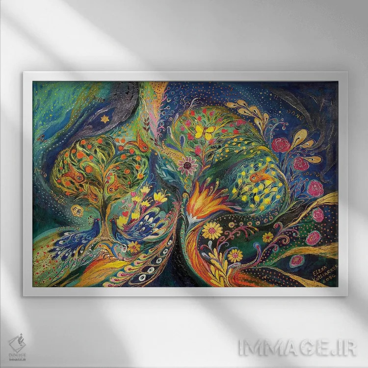 تابلو باغ دریایی اثر النا کوتلیارکر - نمای قابدار سفید