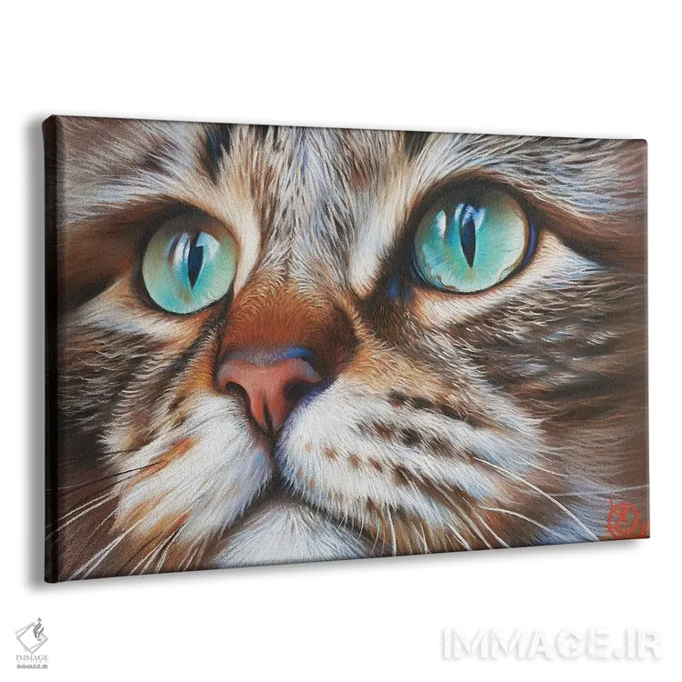 تابلو چهرهٔ گربه اثر النا کولوتوشا - نمای پرسپکتیو محصول
