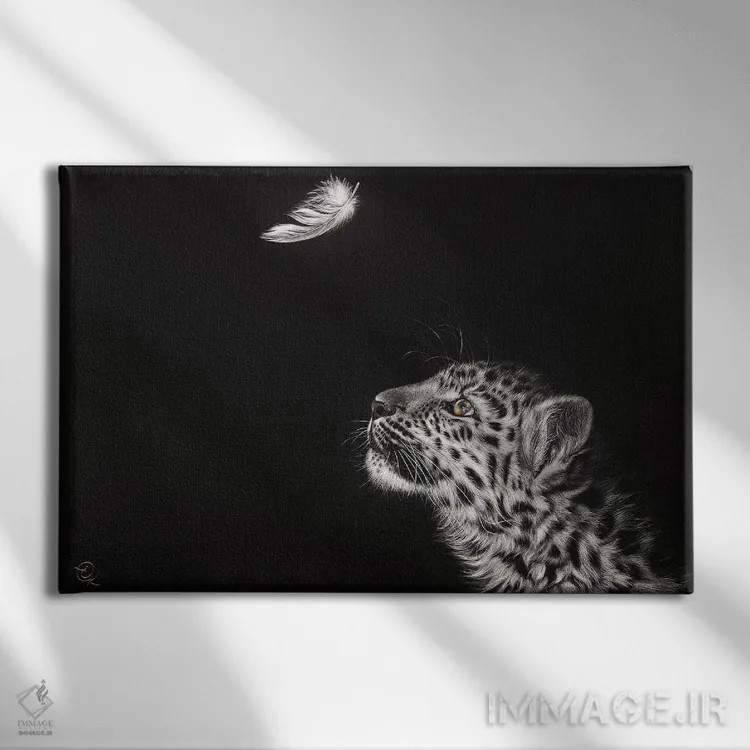 تابلو شکار پر اثر النا کولوتوشا - نمای روبهرو روی دیوار