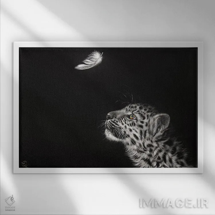 تابلو شکار پر اثر النا کولوتوشا - نمای قابدار سفید