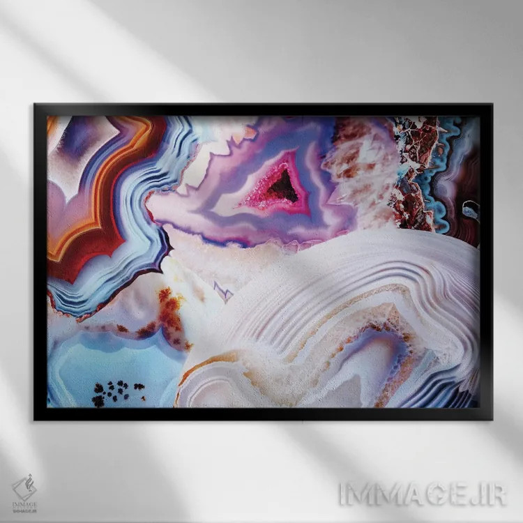 تابلو سنگ دگرگونی زنده و شعلهور اثر النا کولیـکووا - نمای قابدار مشکی