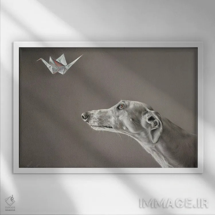 تابلو شکارچی روح اثر النا کولوتوشا - نمای قابدار سفید