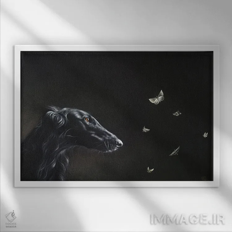 تابلو شب مهربان است اثر النا کولوتوشا - نمای قابدار سفید