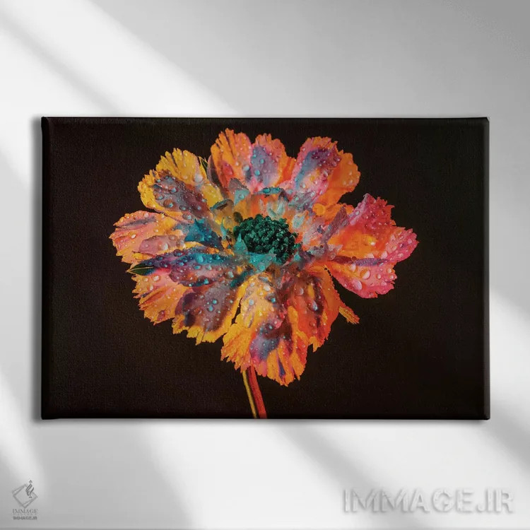 تابلو شکوفهٔ شبنمزده اثر النا کولیـکووا - نمای روبهرو روی دیوار