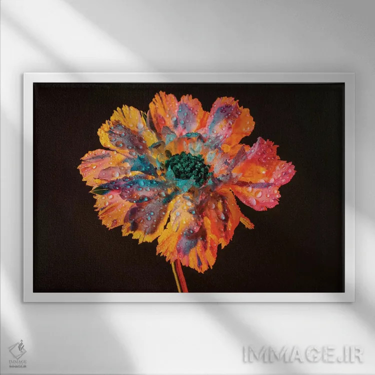 تابلو شکوفهٔ شبنمزده اثر النا کولیـکووا - نمای قابدار سفید