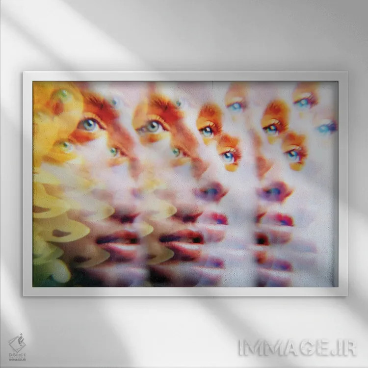 تابلو چشمانی شبیه باترفیلدز (در صورت ابهام: چشمانی شبیه باترفیلدز (اسم خاص)) اثر النا کولیـکووا - نمای قابدار سفید