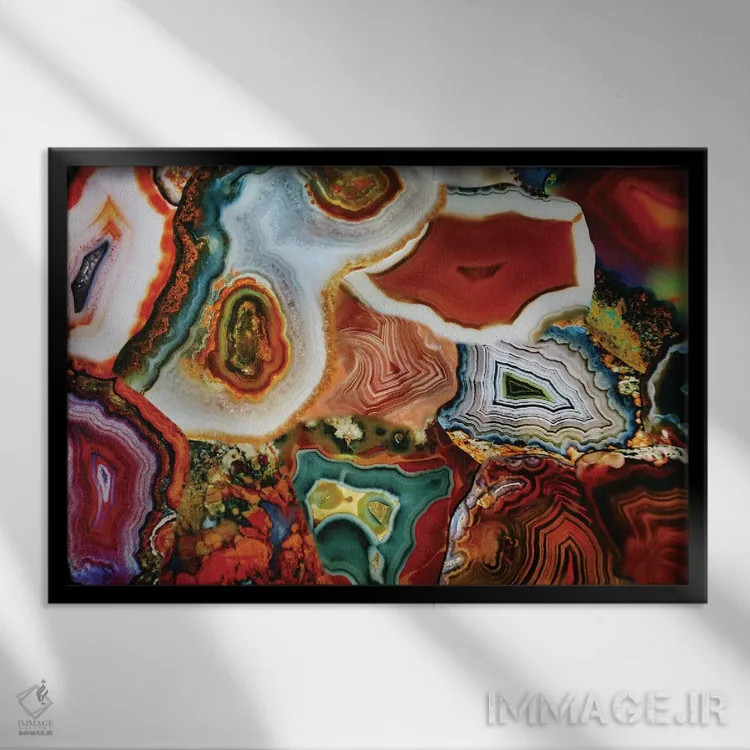 تابلو زمین برای آسمانهای فراگیر، ماه و خورشید اثر النا کولیـکووا - نمای قابدار مشکی