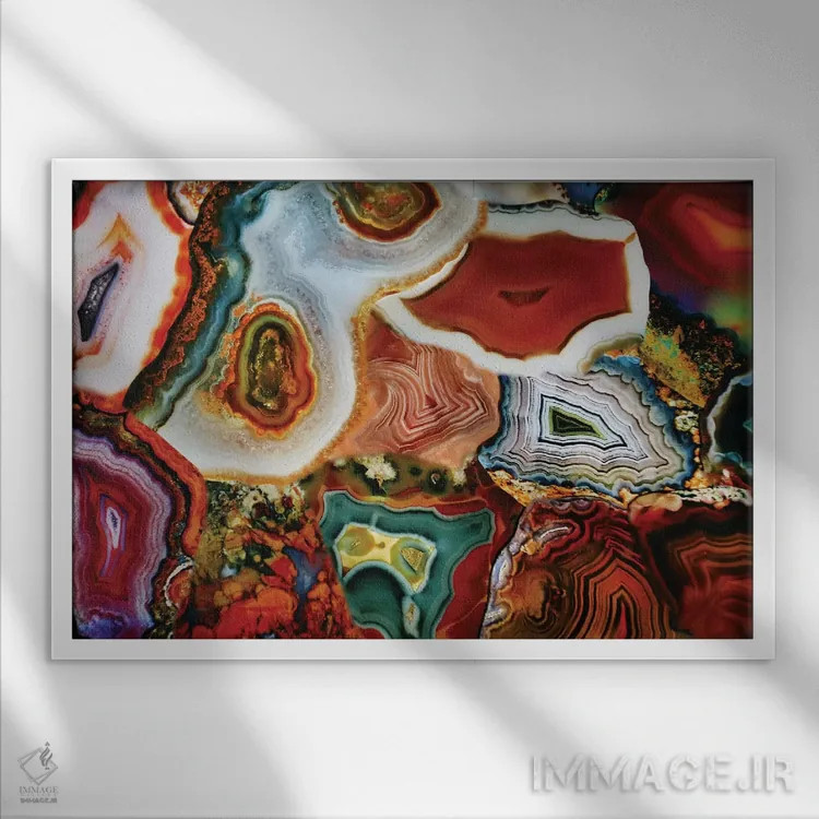 تابلو زمین برای آسمانهای فراگیر، ماه و خورشید اثر النا کولیـکووا - نمای قابدار سفید