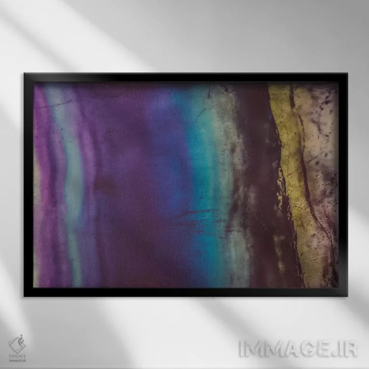 تابلو فلوریت آبی بنفش اثر النا کولیـکووا - نمای قابدار مشکی