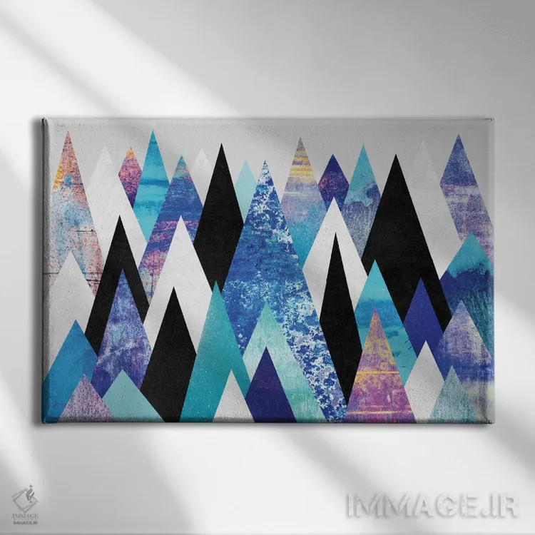 تابلو قلههای آبی اثر الیزابت فردریکسون - نمای روبهرو روی دیوار