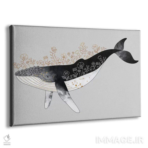 تابلو نهنگ گلدار اثر الیزابت فردریکسون - نمای پرسپکتیو محصول
